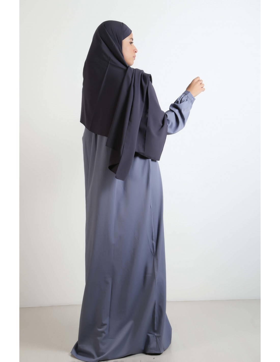 Robe abaya  Sanaa bleu jean 