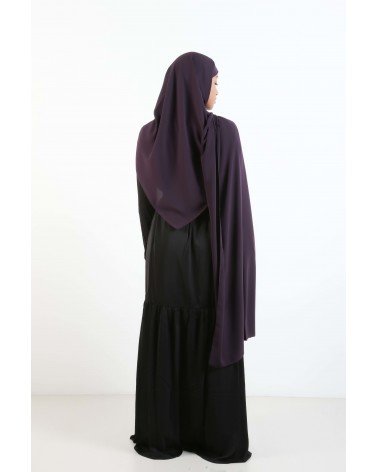 hijab soie de medine-Prune