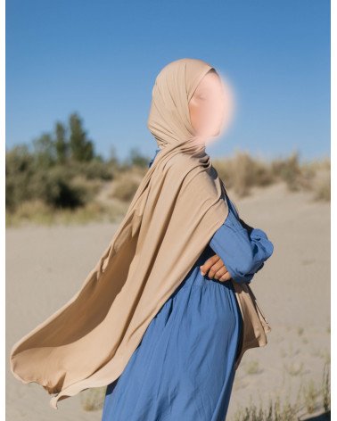 Hijab en Jersey Luxueux-Sable