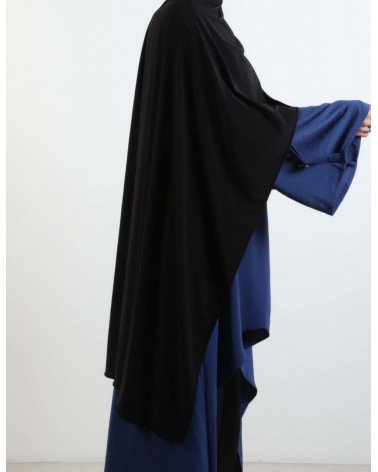 Hijab en Jersey Luxueux-noir 2